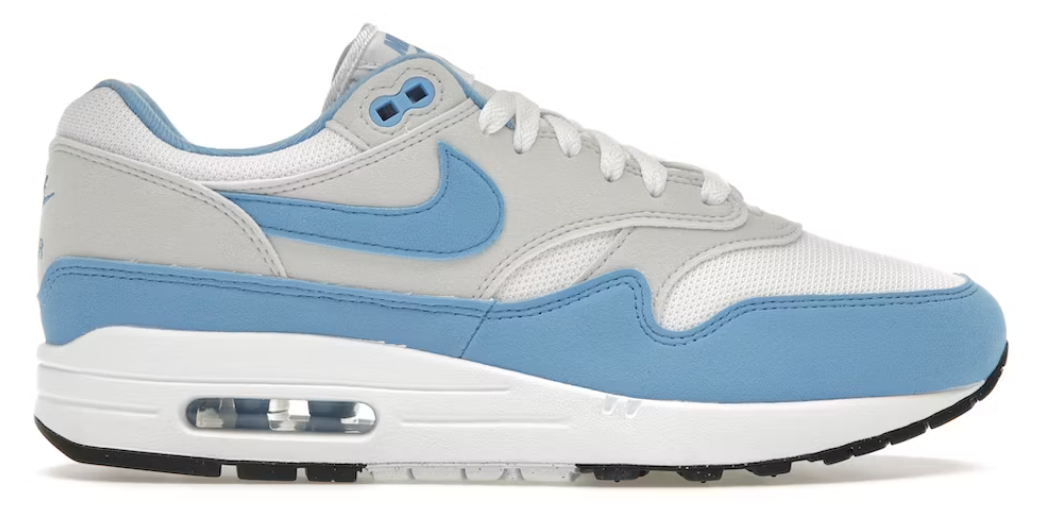 nike air max 1 white and blue