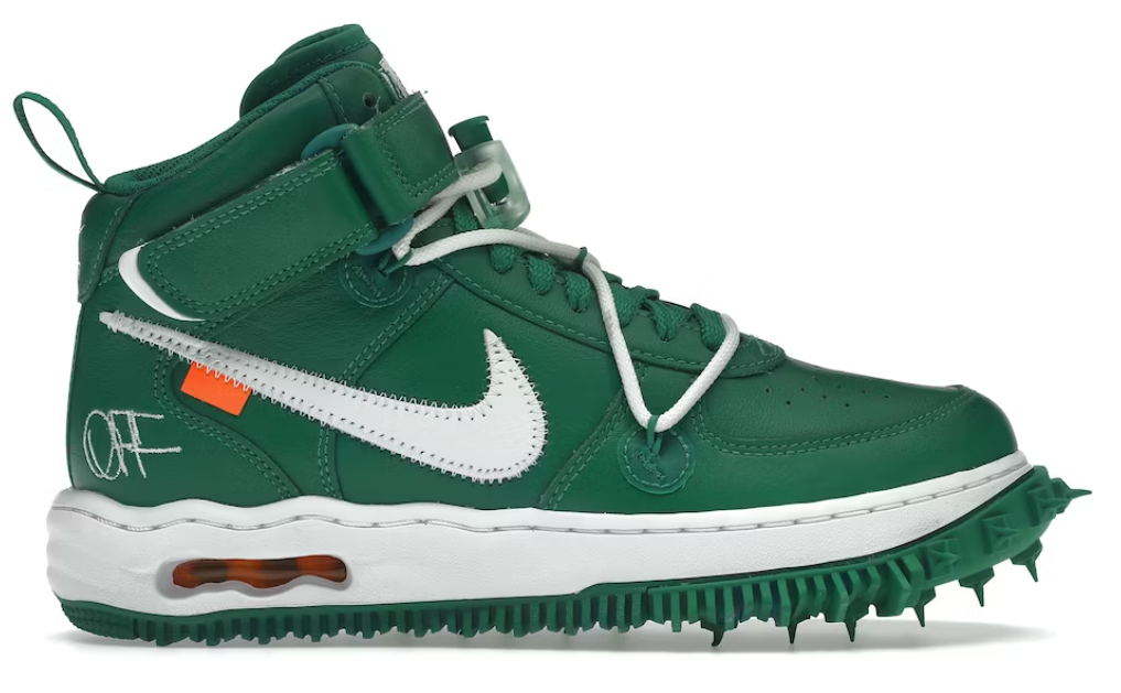 nike air force 1 high green and white